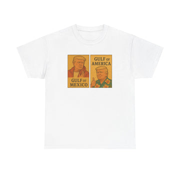 Front view of Gulf of America shirt – funny political satire design
