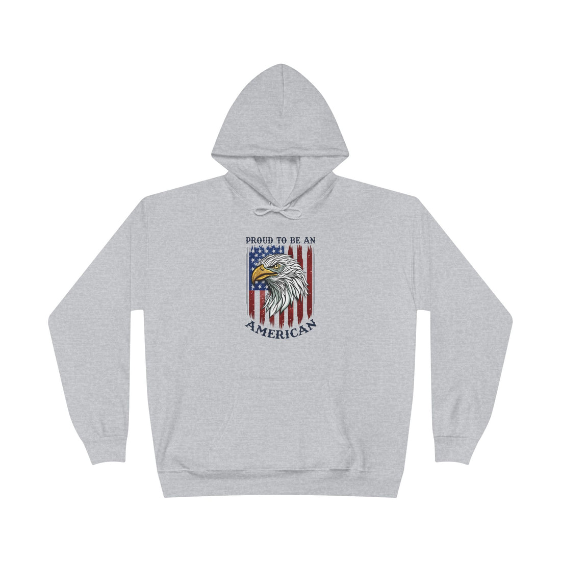 American Flag hoodie with eagle graphic – front view