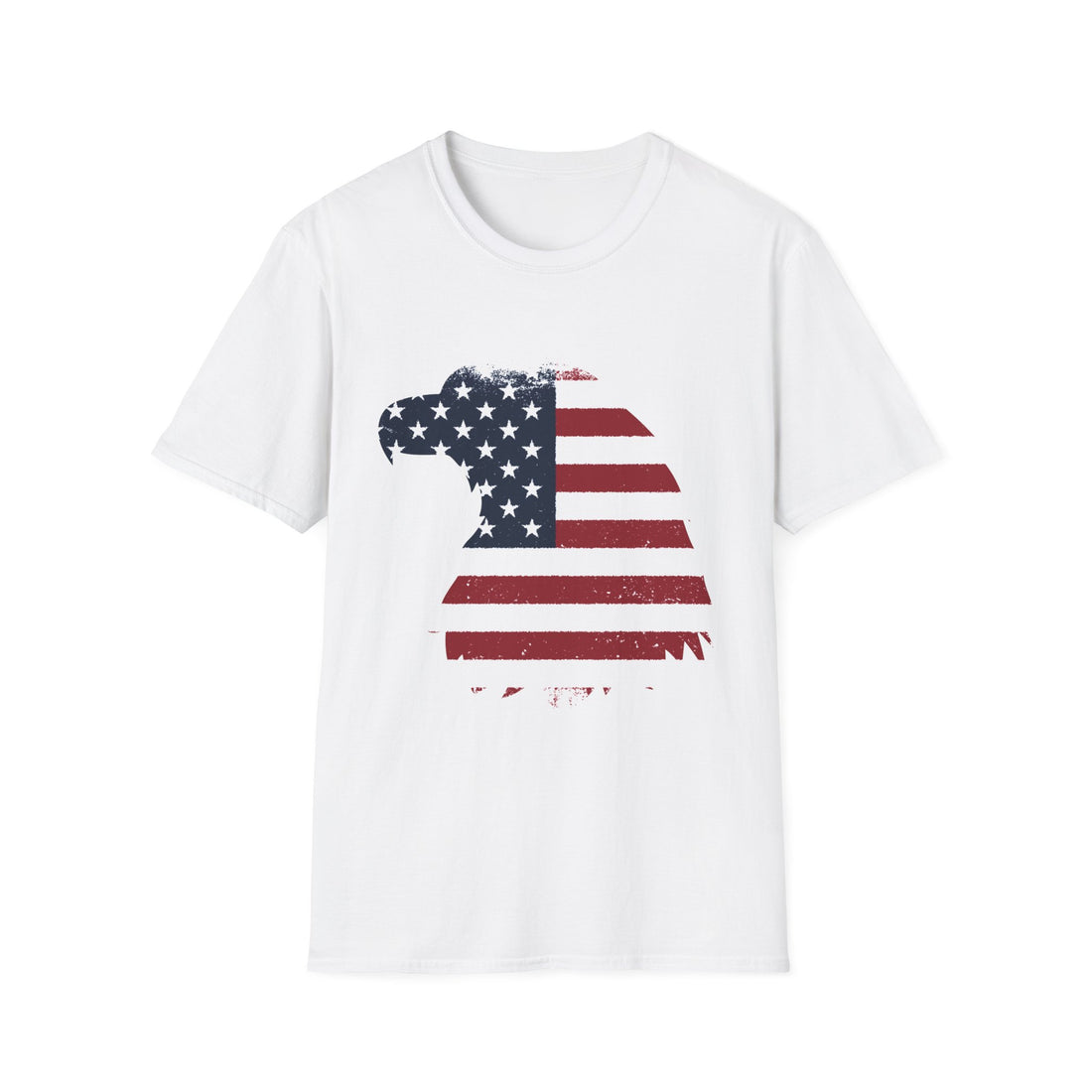 American Flag Tee Shirt with eagle graphic and patriotic message