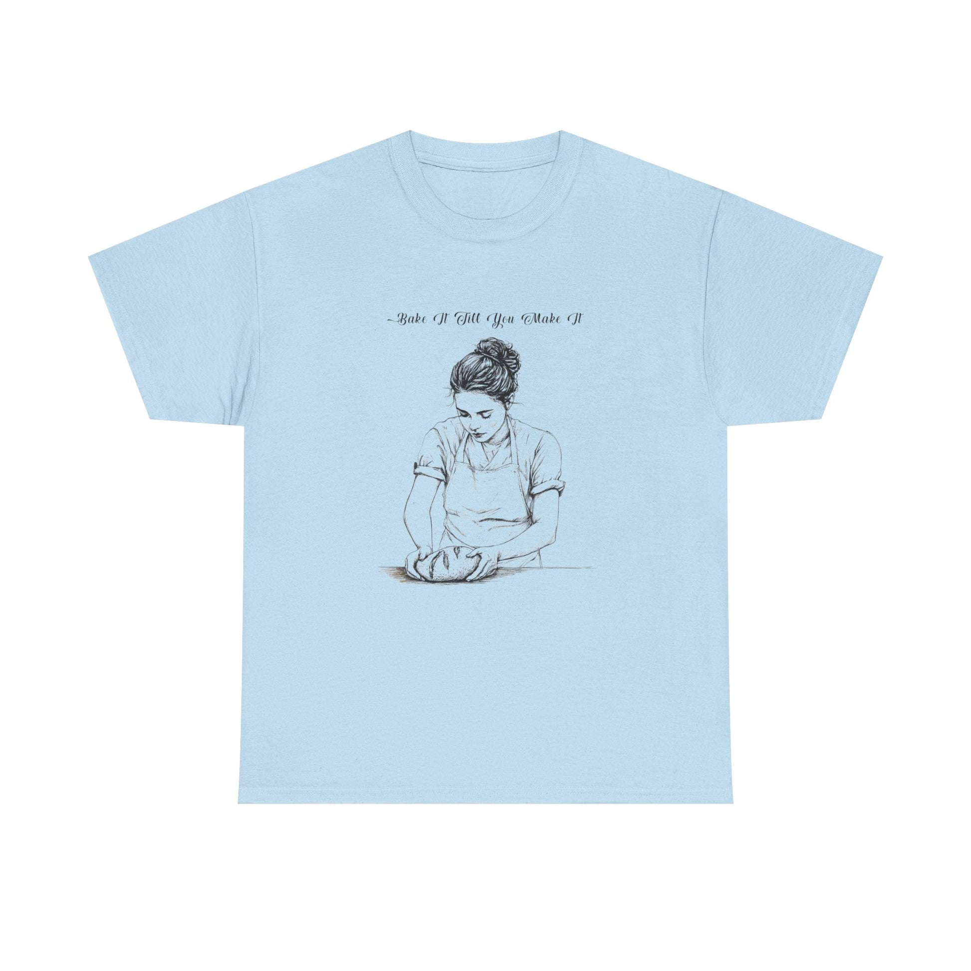 Artistic baker shirt with hand-drawn graphic – unisex and creative