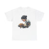 Front view of artistic baker shirt with retro baking design