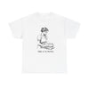 Front view of baker shirt with baking recipes quote and graphic