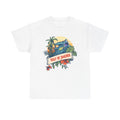 Front view of Gulf of America shirt with retro summer graphic