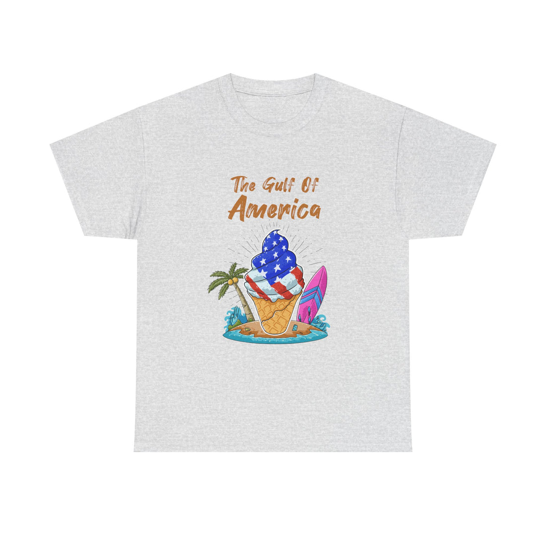 Gulf of America shirt with summer beach style and patriotic design
