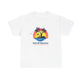 Gulf of America tee with sunset graphic – front view beachwear