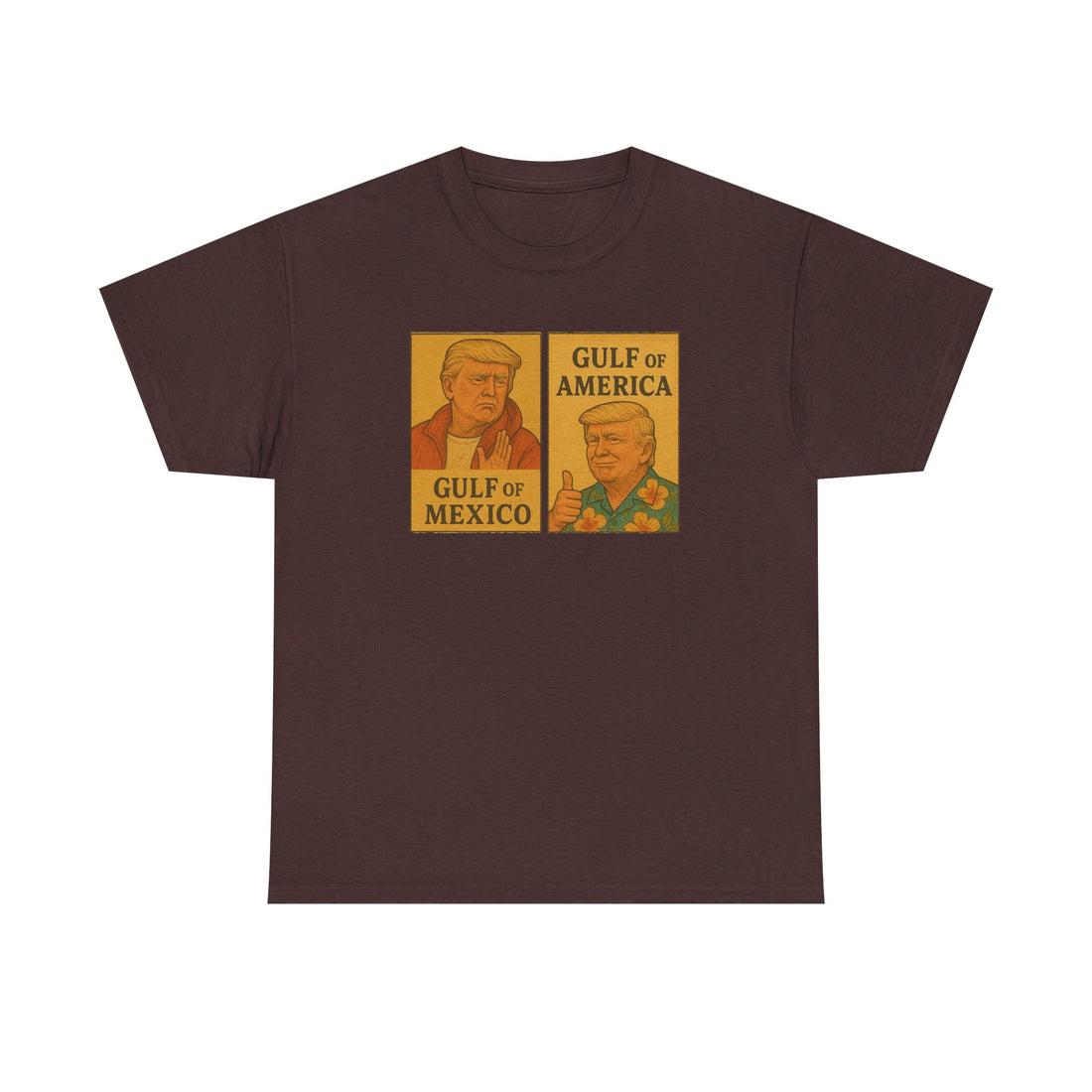 Front view of Gulf of America shirt – funny political satire design