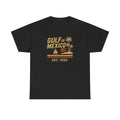 Front view of Gulf of Mexico shirt with vintage graphic