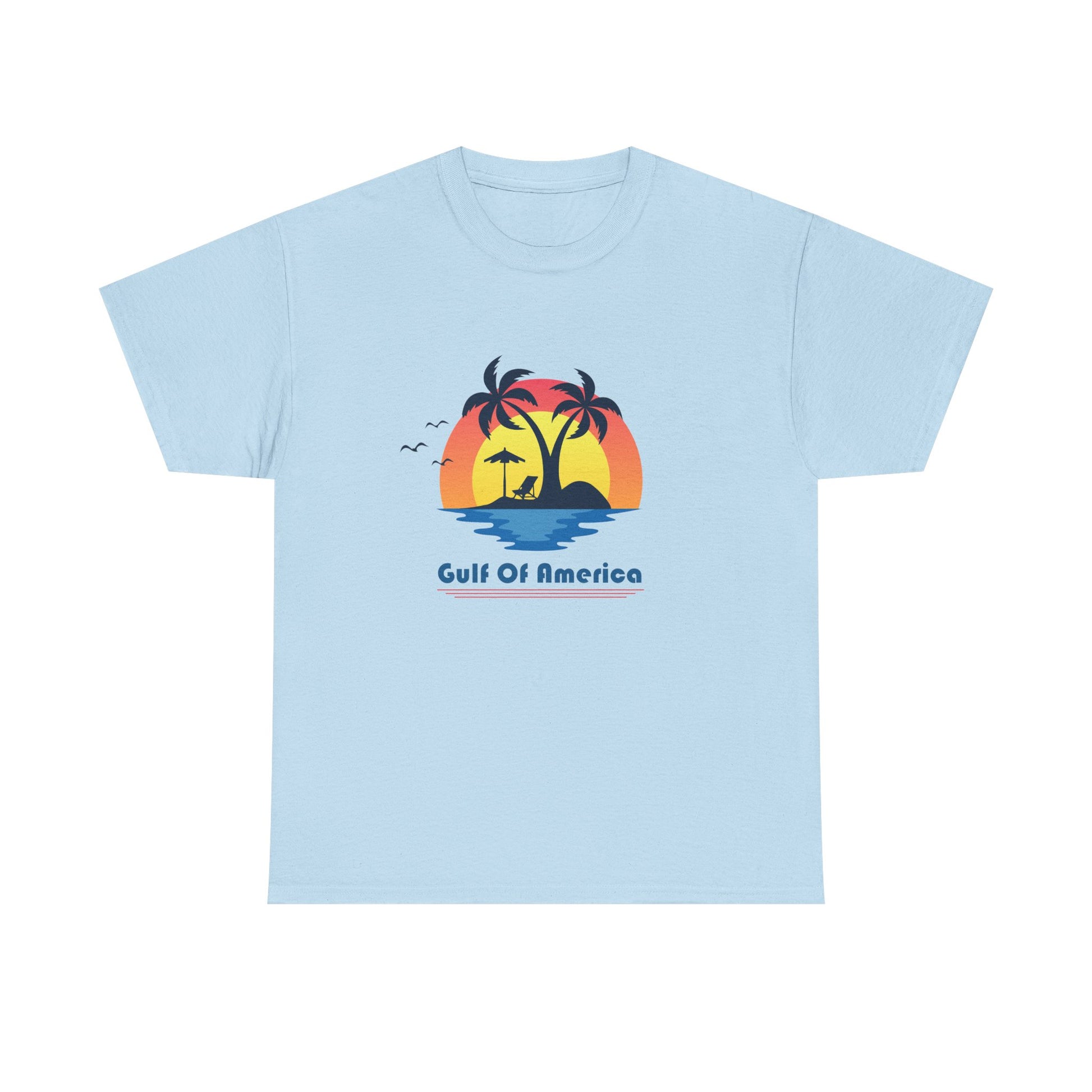 Gulf t shirt with relaxed summer design and tropical print
