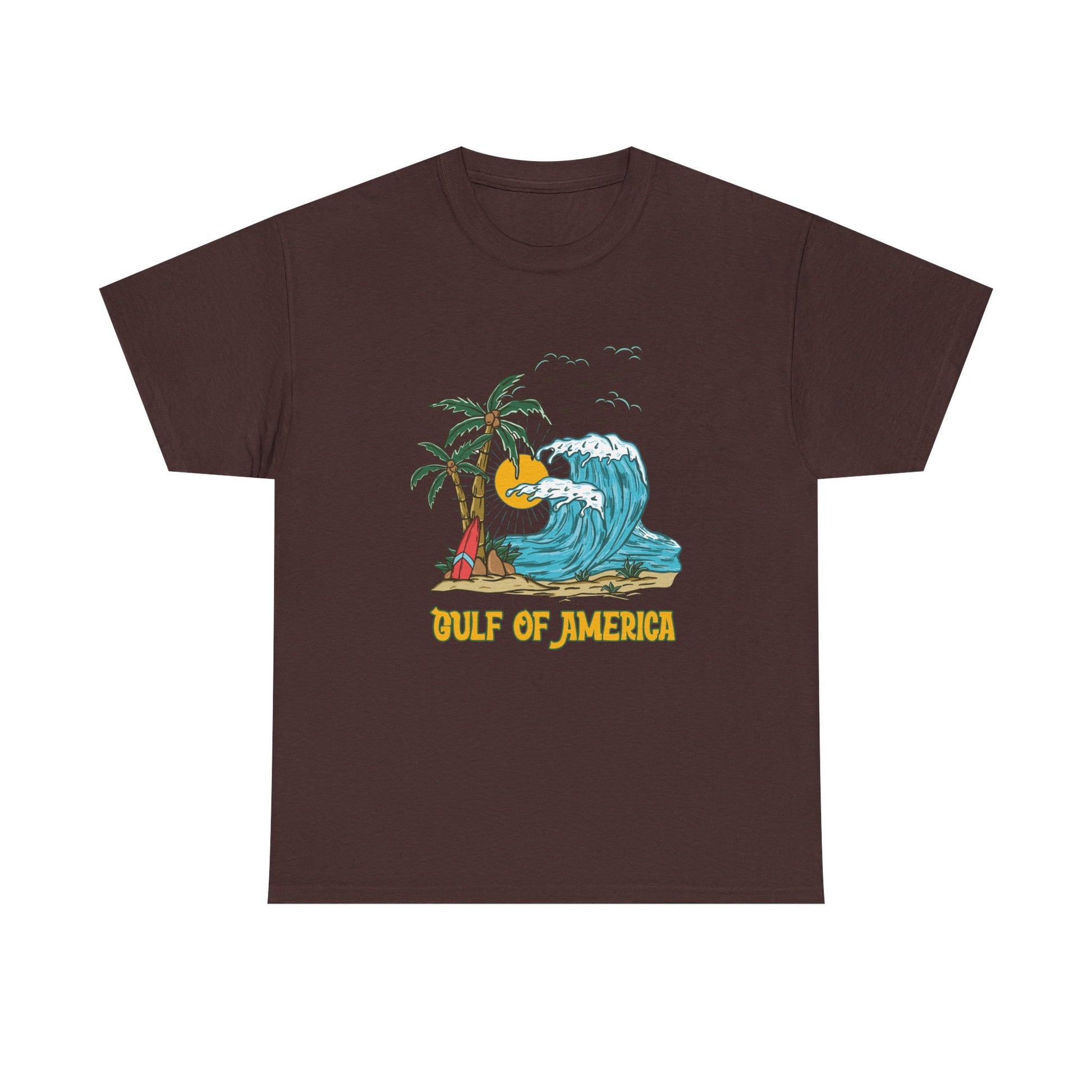 Laid-back Gulf of America tee in retro coastal style for men and women