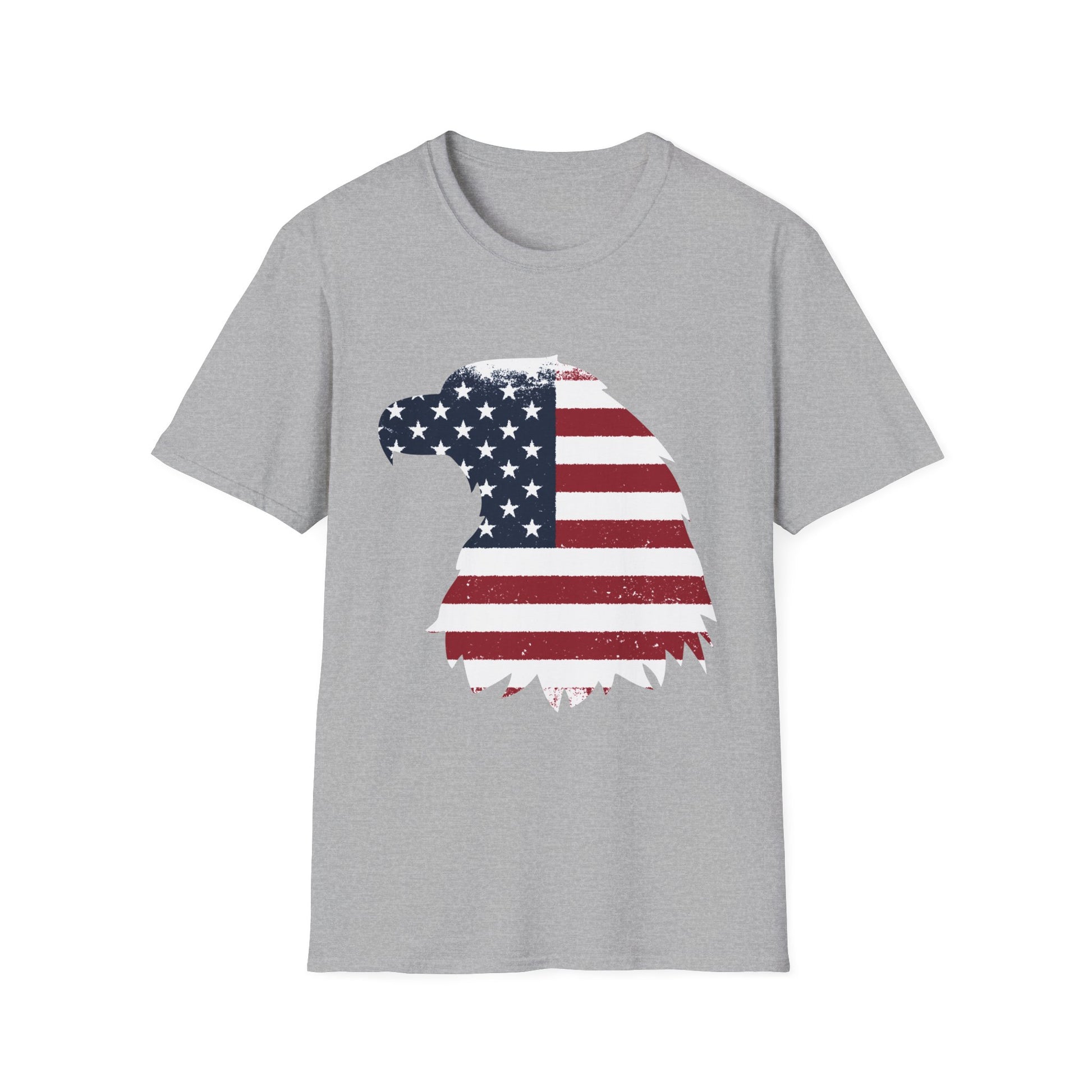 Patriotic eagle graphic shirt with American flag design