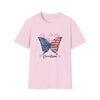 Patriotic shirt for her – butterfly America pride design top