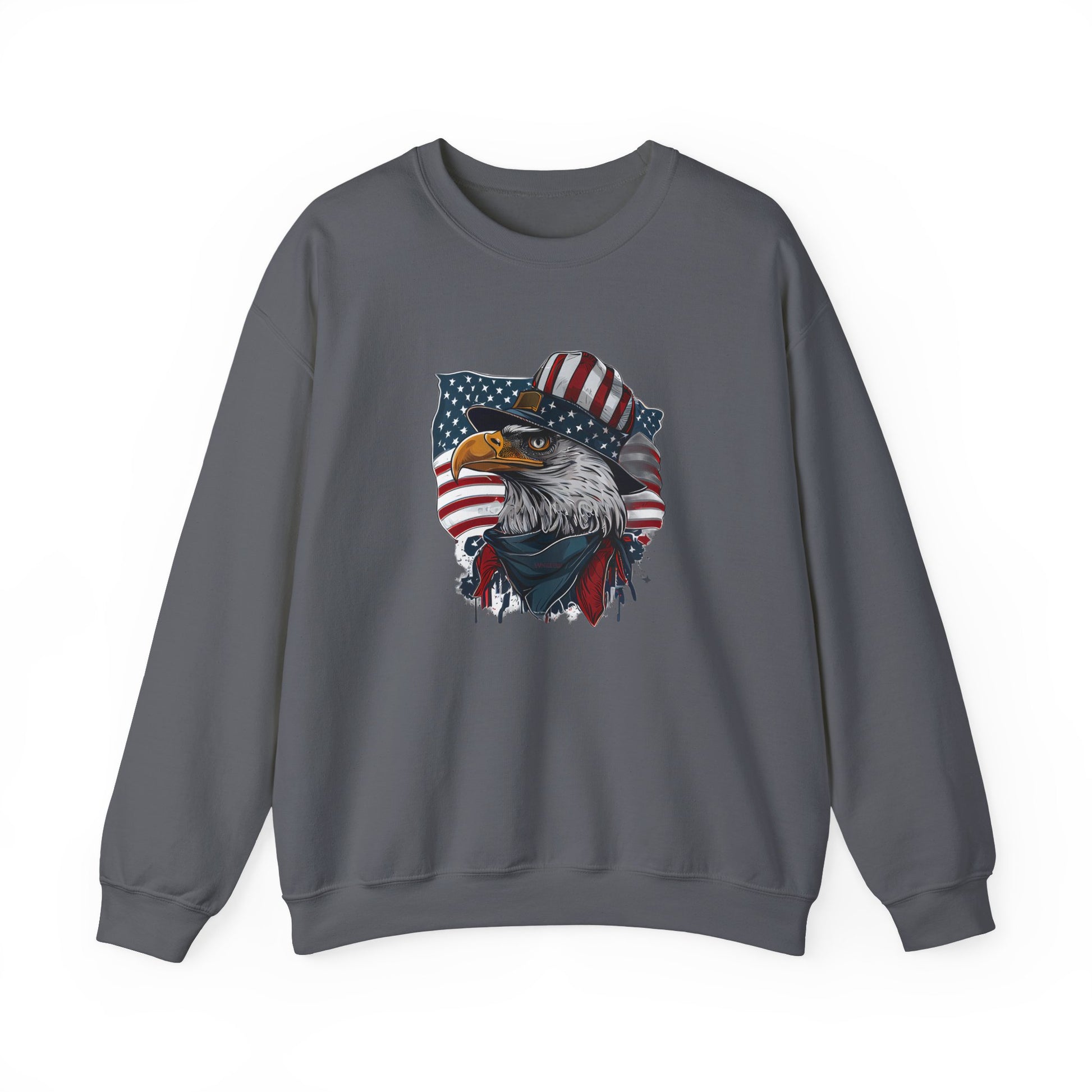 Unisex American Flag sweatshirt – relaxed fit for holidays and events