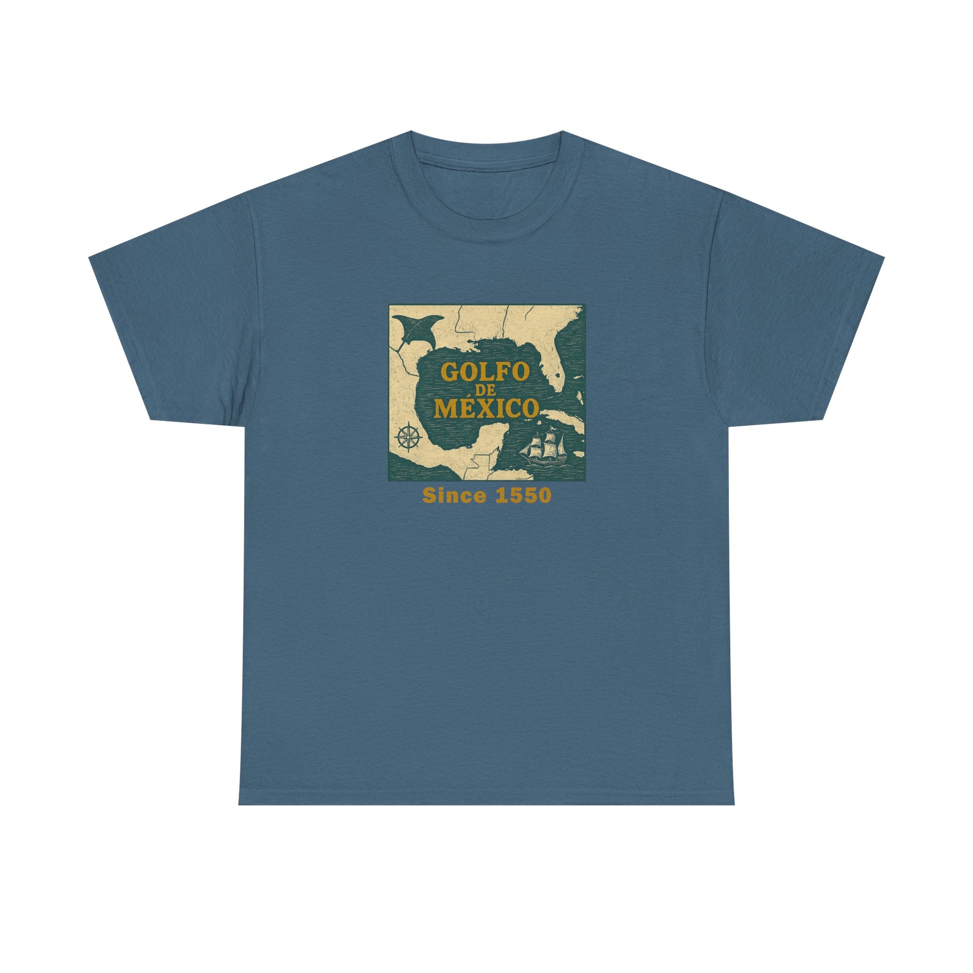 Unisex nautical shirt with Gulf of Mexico graphic print