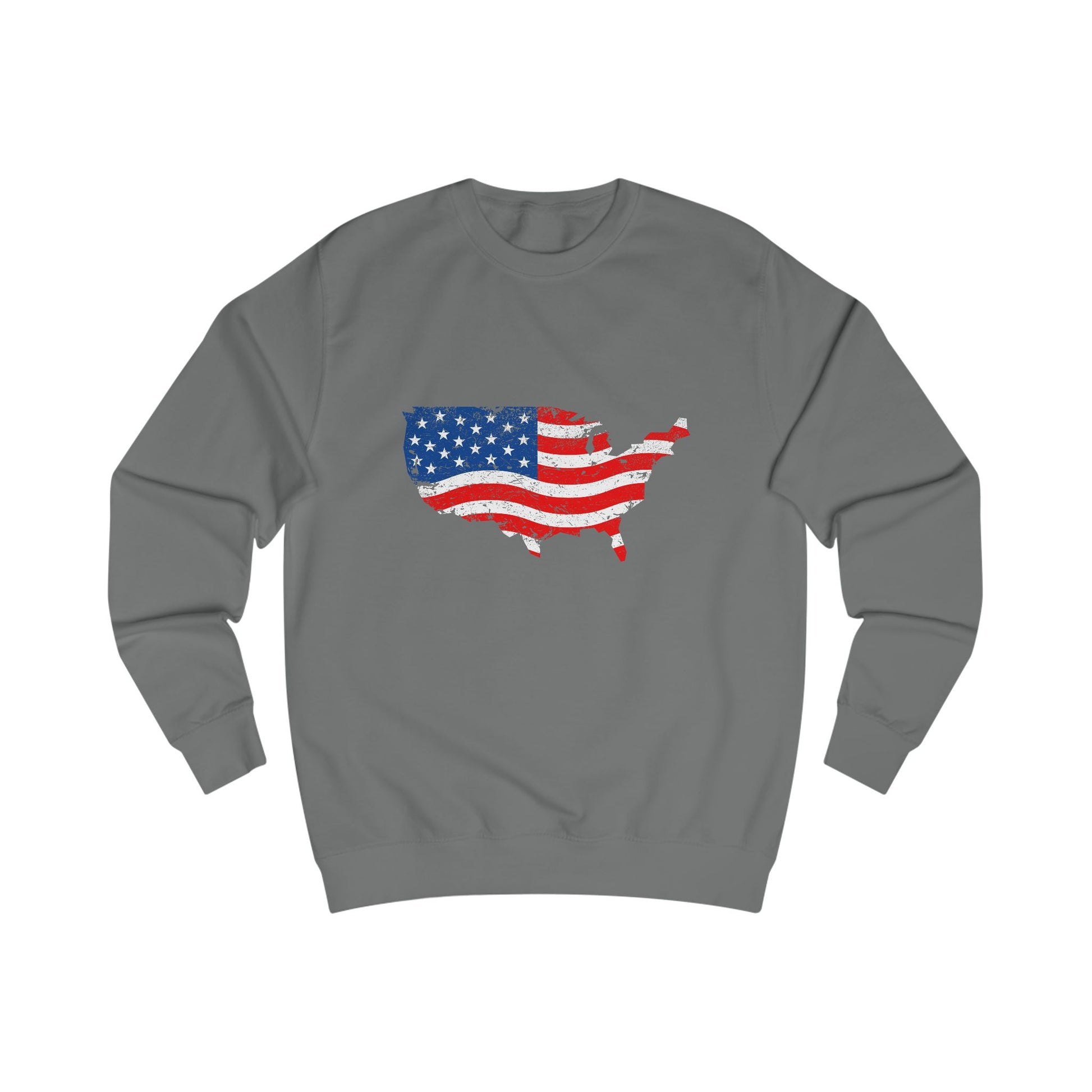 USA flag sweatshirt – comfortable, true-to-size design with cozy cotton blend