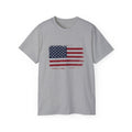 USA flag tee with vintage cotton feel – great for July 4th BBQs