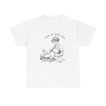 Front view of vintage baker shirt with retro baking graphic