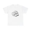Front view of vintage bakery shirt with hand-drawn bread illustration