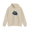 Vintage car hoodie featuring classic automobile design for retro enthusiasts